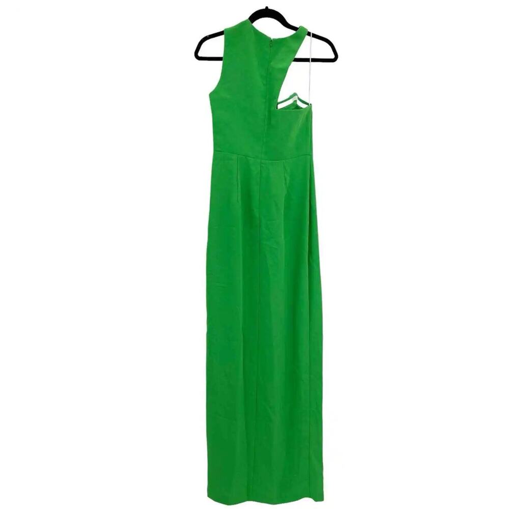 Amanda Uprichard Gilda Gown One-Shoulder Silhouette in Green Women's Size M NWOT - Picture 4 of 11
